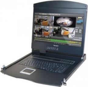 Image du produit Dexlan Console KVM rackable 19" + écran LCD 17" - 1 x VGA/PS2/USB