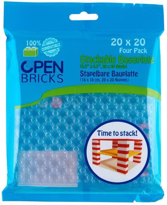 Actual product image Open Bricks OB-P20TC4 Transparent Base Plate
