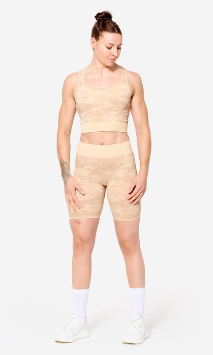 Actual product image Domyos Crop Top - beige camouflage (S)
