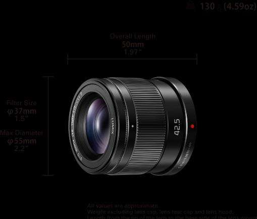 Productafbeelding Panasonic 42.5mm f/1.7 ASPH. vermogen O.I.S. (Micro Vier Derde, Micro Vier Derde)