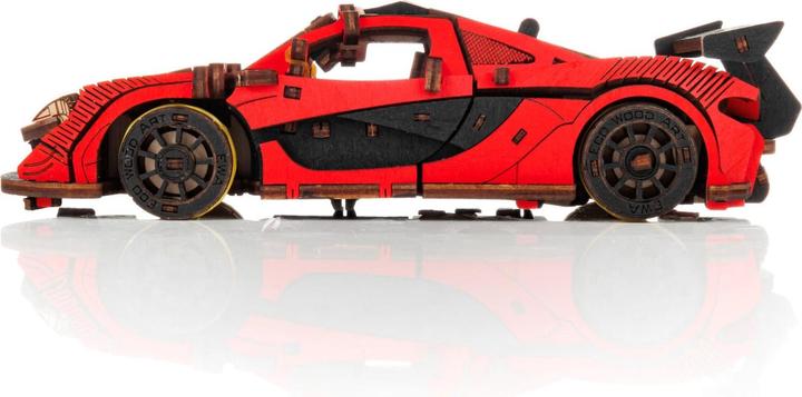 Produktbild Eco Wood Art 3D Holz Modellbausatz - Racing Car - Gelb (237 Teile)