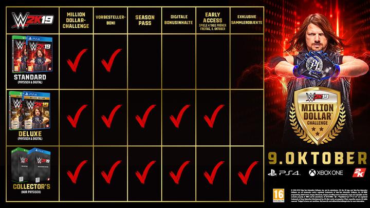 Produktbild 2K Games WWE 2K19 (PS4, Multilingual)