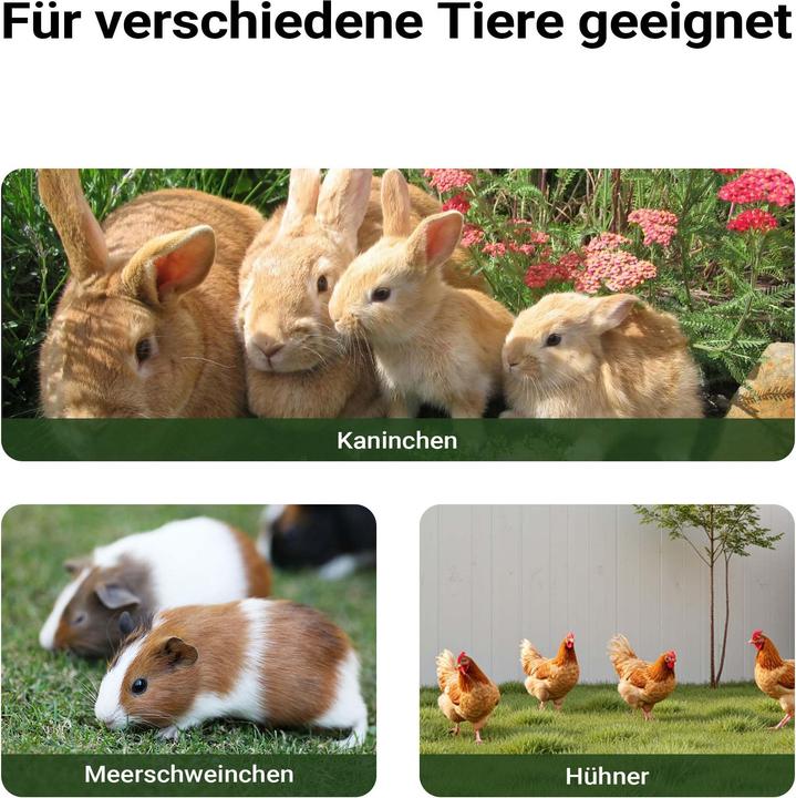 Produktbild Wiltec XXL Hasenstall 1560x520x680mm Freilaufgehege Hasenkäfig Kleintierstall