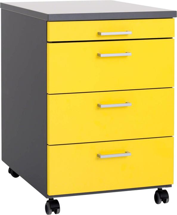 Produktbild Karl Omlin Rollcontainer Window Gelb (43 x 60 x 64 cm)