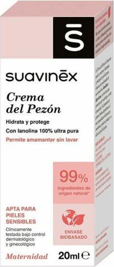 Valeurs nutritives et ingrédients Suavinex Crème de soin pour mamelons 20ml (Crème pour le corps, 20 ml)