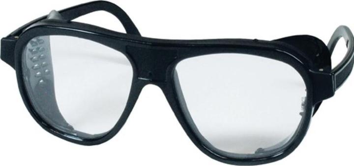 Schmerler Occhiali di sicurezza EN 166 aste nere, lenti chiare in nylon, Ku.
