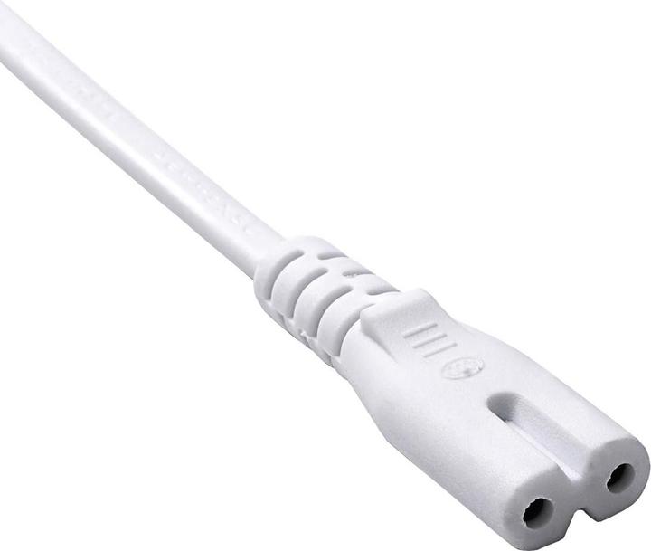 Produktbild Akyga Strom Adapterkabel (1x Euro-Stecker - 1x Kleingeräte-Buchse C7) 3.00 m Wei (3 m)