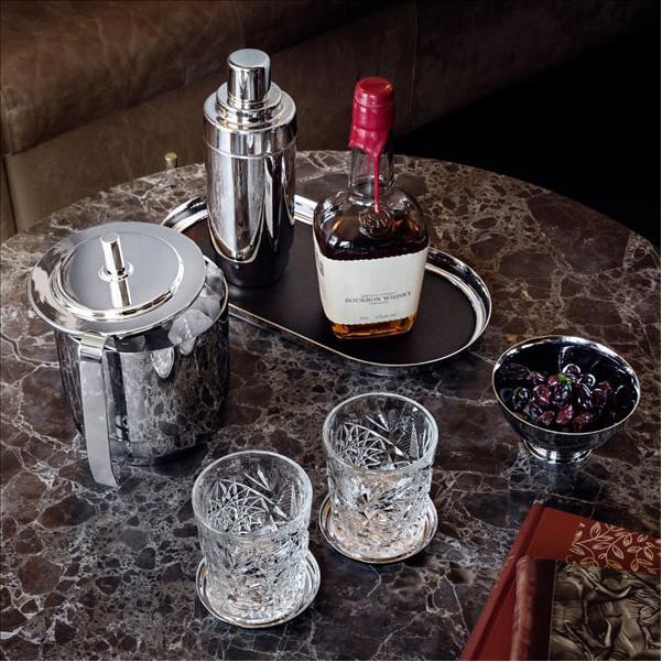 Actual product image Georg Jensen Ice Container with Tongs MANHATTAN Silver-coloured