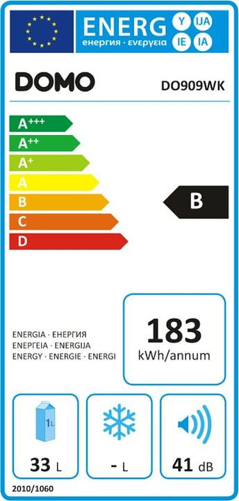 Etichetta energetica Domo Do909wk