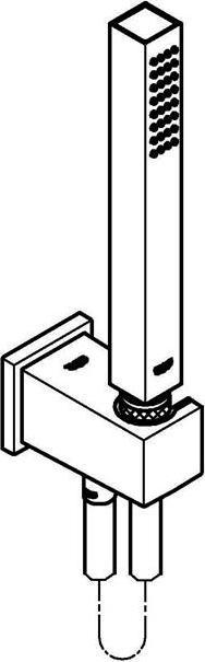 Image du produit Grohe Jeu de supports muraux Euphoria Cube Stick (1 Types de jets, 9 l/min)