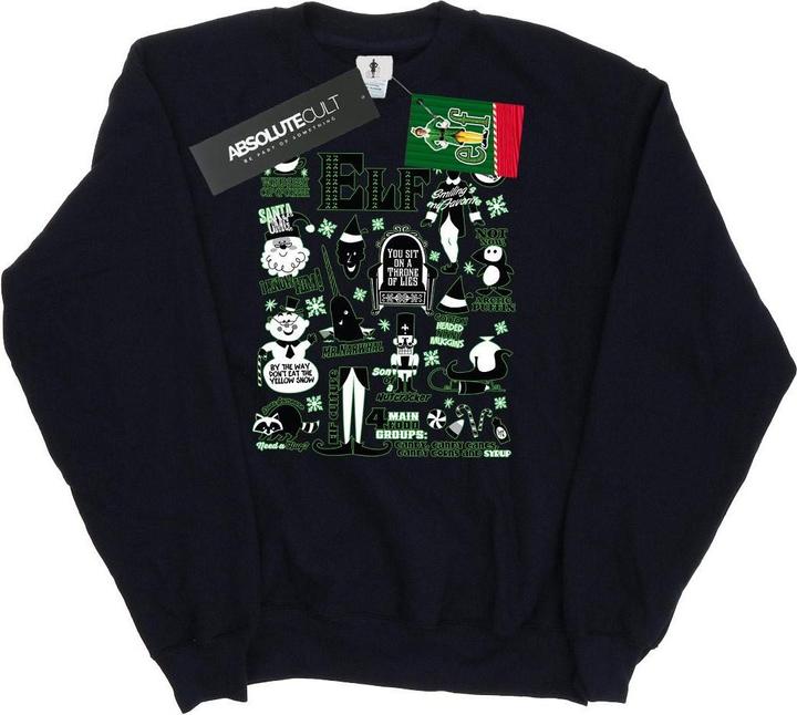 Elf Infographic Poster Sweatshirt (L)