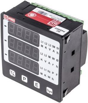 Produktbild Rs Pro Dig Multi Func Meter, 96x96, 3Ph, V A F