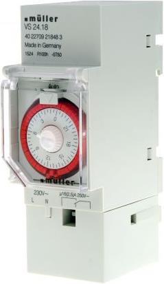 Produktbild müller Zeitschaltuhr 230VAC  24-Stunden 35mm