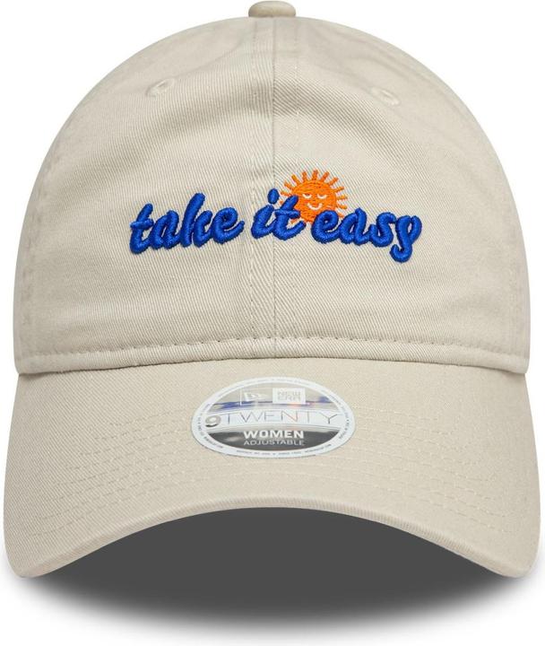 Actual product image New Era 9Twenty Damen Cap - TAKE IT EASY stone beige