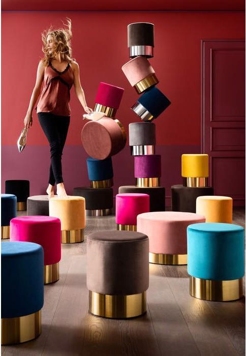 Produktbild Kare Design Hocker Cherry Gelb Brass Ø35cm