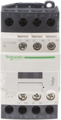 Image du produit Schneider Electric Contacteur de bobine, 4 pôles NO, 20A, 24VDC, AC1