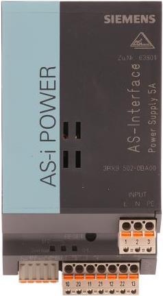 Actual product image Siemens Power supply unit ASI 3RX950 series 120/230Vac 5A