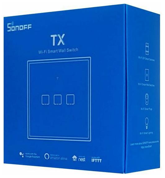 Image du produit Sonoff T3EU3C - Commutateur mural intelligent Wi-Fi à 3 vitesses - Noir