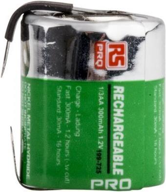 Produktbild Rs Pro Akku NiMH Größe 1/3AA 300mAh (1/3 AA, 300 mAh)
