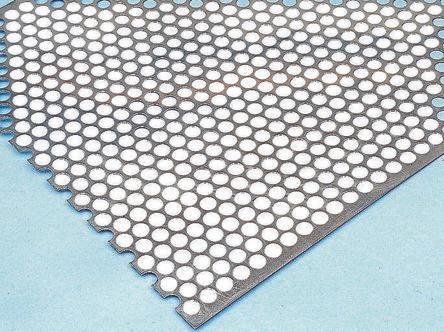 Productafbeelding Rs Pro Roestvrij staalplaat geperforeerd 2mm (500 mm, 500 mm, 0.55 mm)
