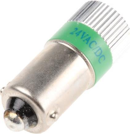 Actual product image Rs Pro Multichip LED BA9s MBC/MCC 24VDC green (BA9s, 0.36 W, 1.06 lm, 1 x)