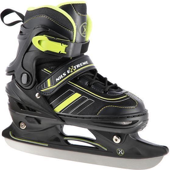 Produktbild Nils EXTREME NH18191 2IN1 INLINE SKATES BLACK/LIME SIZE. M (34-38) WITH INTERCHANGEABLE HOCKEY SKATE (34, 35, 36, 37, 38)
