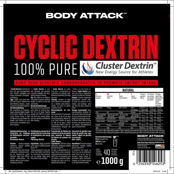 Actual product image Body Attack Cyclic Dextrin (1000G bag) (Neutral, 1 pcs., 1000 g)