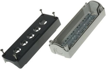 Image du produit Schneider Electric Boîtier bouton-poussoir 22mm 5 trous gris