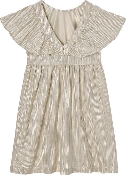 Vertbaudet Mädchen Festkleid mit Schmetterlingsärmeln aus Lamé