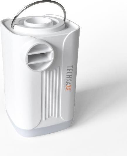 Actual product image Technaxx Mini rechargeable air pump with LED light