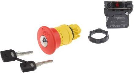 Immagine prodotto Schneider Electric Interruttore di emergenza 40mm chiave 1S 1NC