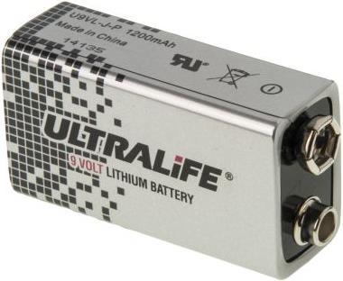 Ultralife Lithium battery 9V 1.2Ah size PP3 (1 pcs., PP3)