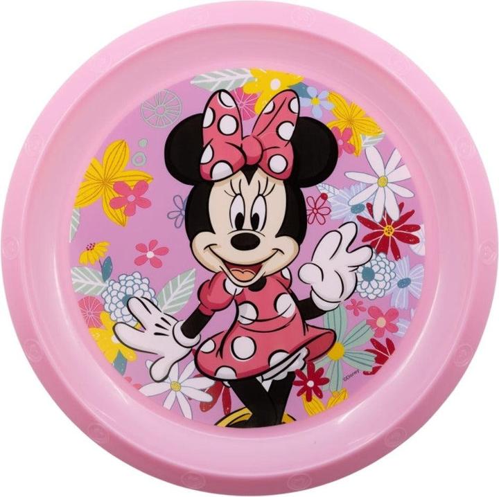 Tinisu Minnie Maus Plastik-Teller Kunststoffset fÃ¼r Kinder - Mikrowelle geeignet