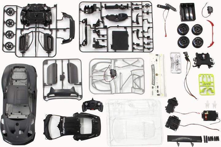 Produktbild Jamara Porsche 911 GT2 RS Clubsport 25 1:18 grau 2,4 GHz Bausatz