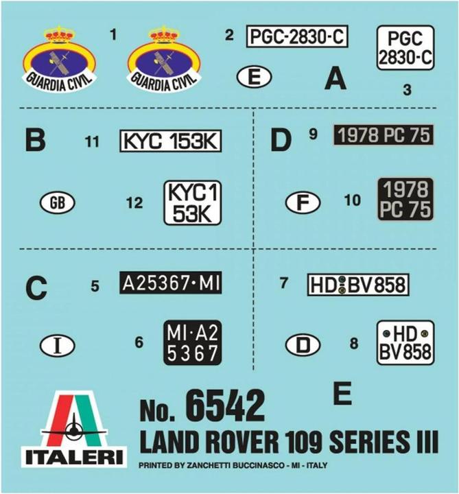Produktbild Italeri 1:35 Land Rover 109 Guardia Civil