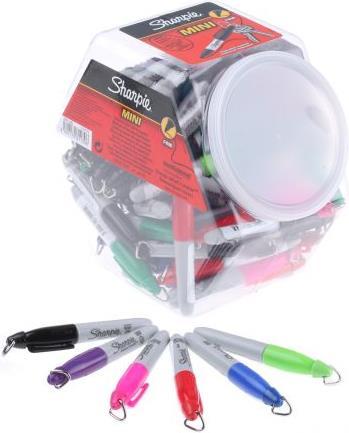 Produktbild Sharpie Permanentmarker Mini sortiert (Türkis, Grün, Schwarz, Rot, Blau, Violett, Magenta, 1 mm, 72 x)