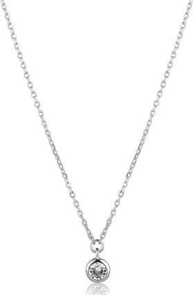 JVD - Silver necklace with clear zircon SVLN0588XH2BI05