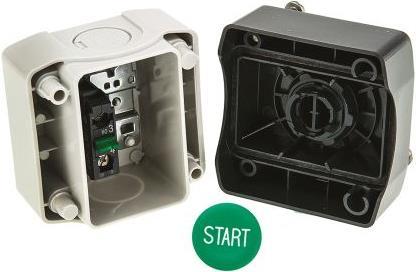 Produktbild Schneider Electric Gehäuse mit Taster 2mm grün 600V