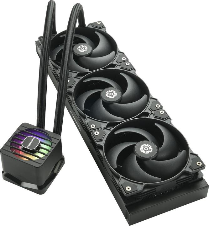 Actual product image Enermax LIQMAXFLO SR 360mm CPU AIO liquid cooler - Xtreme dual chamber PWM pump