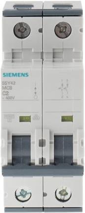 Image du produit Siemens MCB 2 pôles Type C 10kA 2A 400V