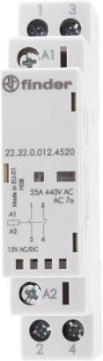 Actual product image Finder Modular contactor NO/NC 25A 12Vac/dc
