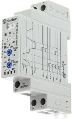 Immagine prodotto Finder Relè di monitoraggio della tensione 220-240V ac, 1P