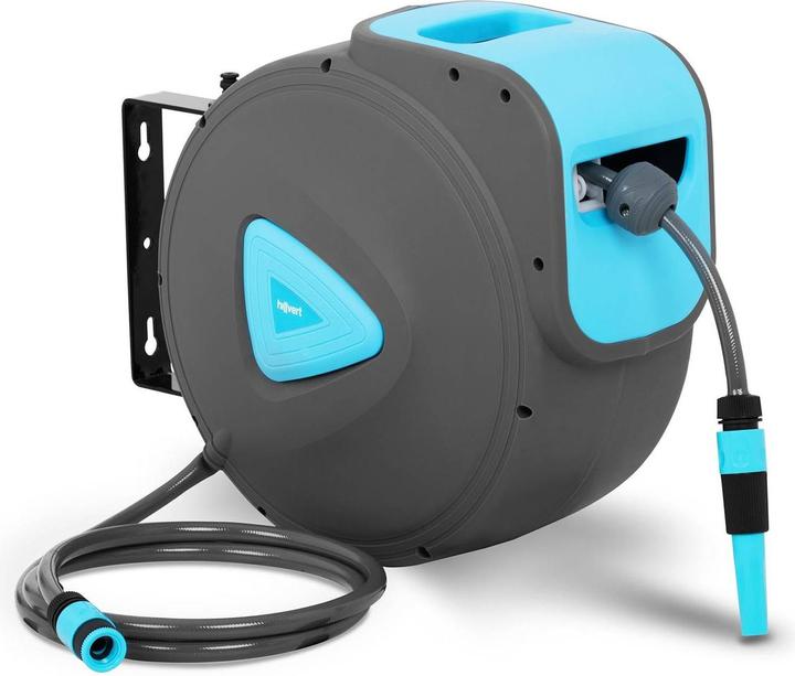 Produktbild Hillvert Schlauchtrommel Automatik Schlauch Wandschlauchbox Gartenschlauch 30 + 2 M (30 m)