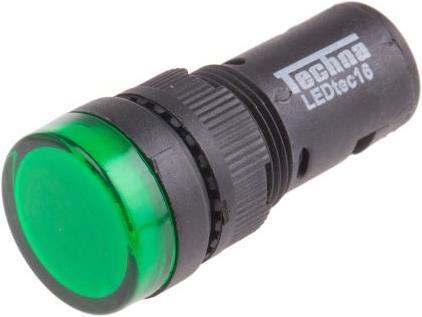 Actual product image Rs Pro LED Indicator 16mm Green 110/120 Vac/dc