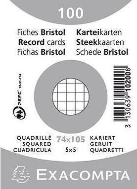 Image du produit Exacompta Fiches (74 x 105 mm, 205 g/m², 100 x)