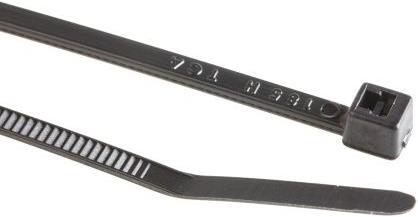 Produktbild HellermannTyton Kabelbinder schwarz Nylon 100x2.5mm TR18 (Kunststoffkabelbinder, 100 mm, 100 Stk.)