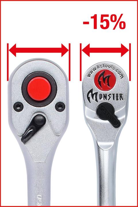 Actual product image KS Tools 1/4 Monster Reversible Ratchet (1/4")