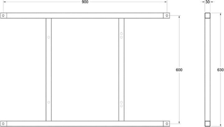 Produktbild Multibrackets M Extender kit Push 900x600 (Adapter- / Montageplatten)
