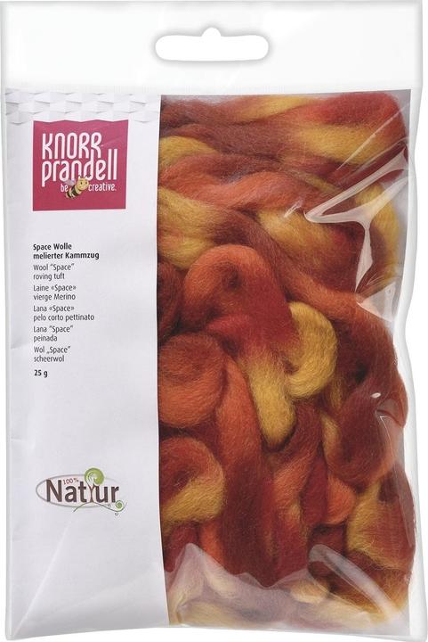Produktbild Heyda Filzwolle Space 25 g, Gelb/Orange/Rot