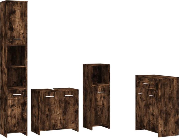 Immagine prodotto VidaXL Badmöbel Set Badezimmermöbel Badezimmerschrank 4 tlg. Räuchereiche
